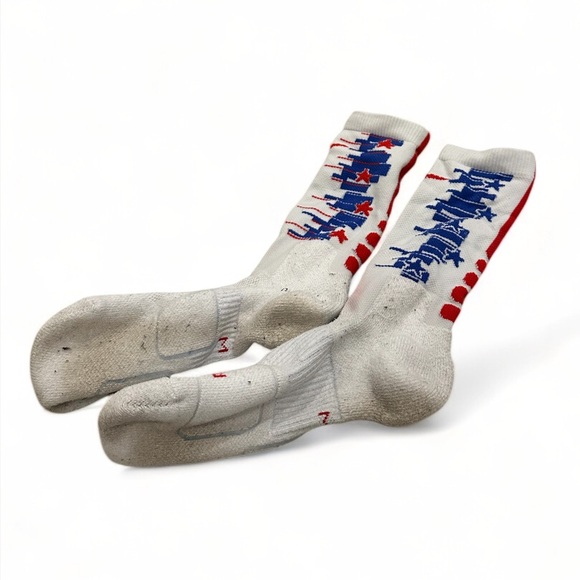 Nike Elite July 4th Basketball Crew Socks Red, White Blue MEDIUM (6-8) - Picture 4 of 6